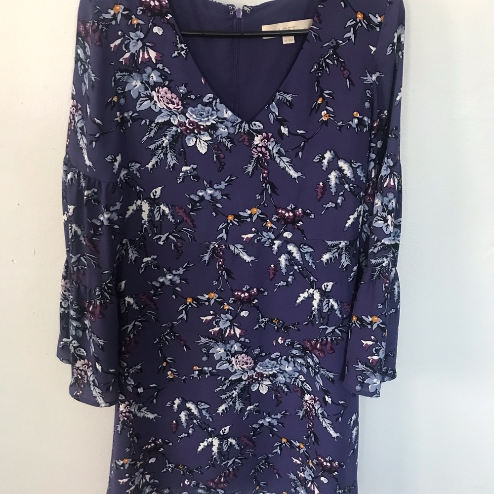 The Loft Purple Flowered Dress
